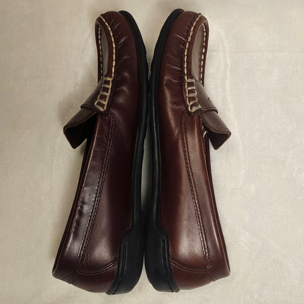 High Sierra Leather Penny Loafers Classic Slip On Shoes Brown Women's Size 8M - Picture 5 of 11